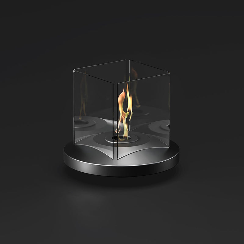 Camino a Bioetanolo da Tavolo Ø28,4x23,4 cm 500W 0,3L Lione Nero 