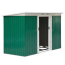 Casetta Box da Giardino in Lamiera Verde 277x130x173 cm 