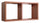 Mensola Rettangolare 2 Scomparti da Parete 70x30x23,7 cm in Fibra di Legno Morgana Maxi Ciliegio