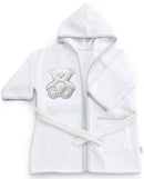 Accappatoio per Neonati 6-18 Mesi 50x30x2 cm in Spugna di Cotone Peluche Bianco