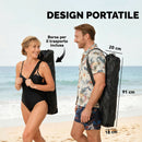 Set 2 Sedie da Campeggio Pieghevoli 80x165x83-90 cm con Poggiapiedi Staccabile in Tessuto Oxford e Metallo Marrone e Nero      