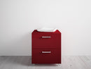 Mobile Cassettiera 2 Cassetti Soft Close in Legno in Melaminico 50x38x57cm TFT Samoa Rosso