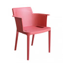 Poltrona Cathy 60x58x76,5 cm  in Polipropilene Rosso corallo