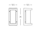 Lampada Applique Plafoniera Larga Colore Grigio per Esterno Linea Umbe Sovil