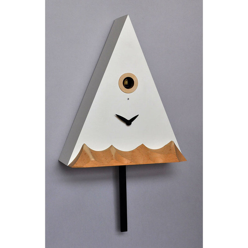 Orologio a Cucù da Parete e Appoggio 27X32X12Cm Pirondini Italia Cervino Bianco