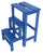 Leiterhocker 60x40x46 cm in hellblauem Holz