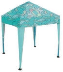 Gazebo da Giardino 1,5x1,5m per Bambini in Metallo e Poliestere Soriani Unicorno Azzurro