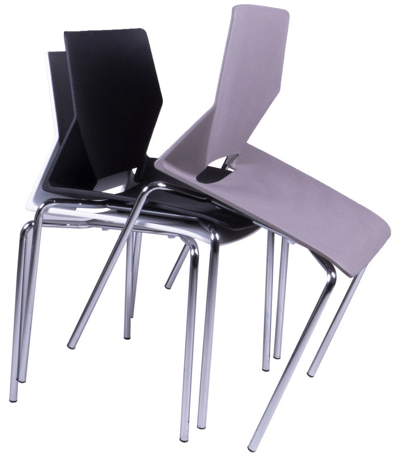 Sedia in Polipropilene e Chromo Vandi Bianco