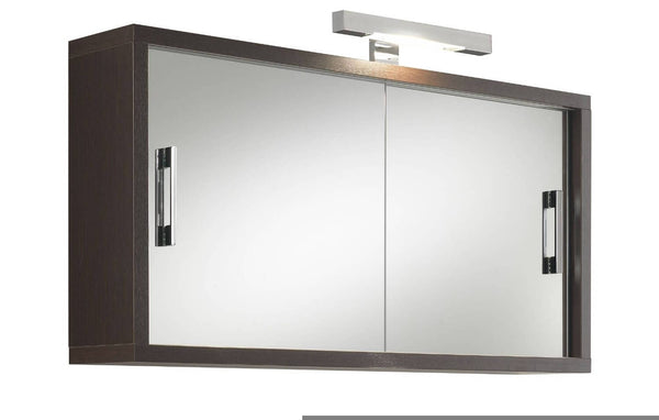 Spiegel 2 Türen in Melamin 90x18x47,5cm TFT Giava Wengè Spiegel prezzo