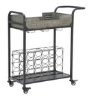 Carrello Industry Plus 81,5x35x86 cm in Ferro Nero e Grigio