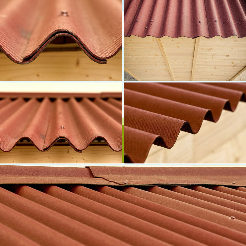 Casetta Box da Giardino 2,8x2,8 m Senza Pavimento in Legno Picea Massello 16mm Eden