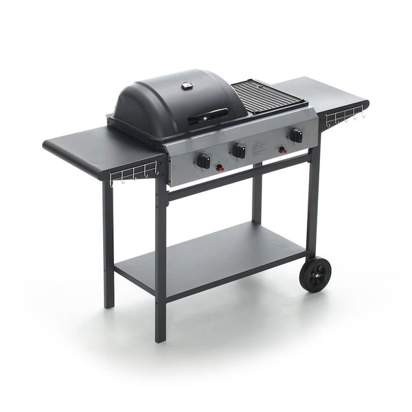 acquista Gasgrillsystem aus Lavastein und Gusseisen mit 3 Brennern und Taddei 3F Thermometer