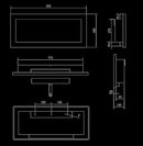 Camino a Bioetanolo da Parete o Incasso 90x12x40 cm Lucca Bianco      