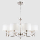 Lampadario Neoclassic in Metallo e Vetro Alicante Nickel