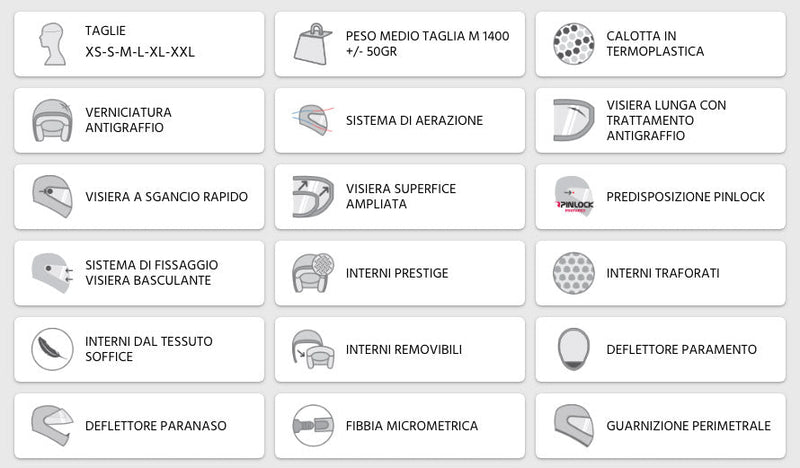 Casco Integrale per Scooter Visiera Lunga CGM Jerez 307G Rosso Opaco Varie Misure