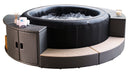Mobiletto SPA con Ante per Vasca Idromassaggio Rotonde 60x30x57 cm Grigio