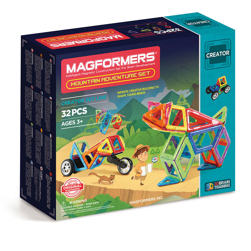 Costruzioni Magnetiche 3D Gioco Calamitato 32 Pezzi Magformers Montagne