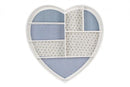 Porta Gioielli Blue Cuore 60x8x60 cm in Legno