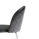 Set 2 Sedie 45x47x85 cm in Velluto Nero