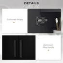 Mobile Sotto Lavabo Bagno 2 Ante 60x30x60 cm in Legno Nero
