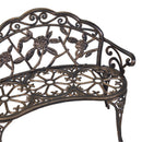 Panchina 2 Posti da Giardino 97x45x78 cm in Alluminio Verona Bronzo