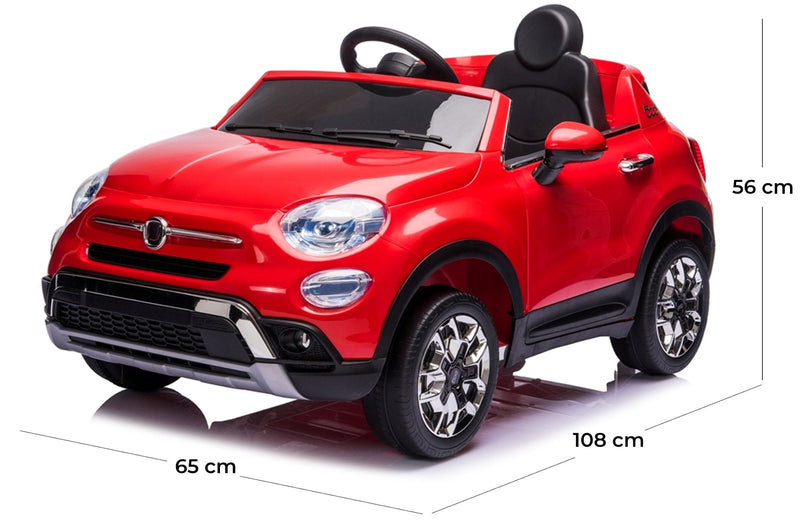 Macchina Elettrica per Bambini 12V con Licenza Fiat 500X Rossa