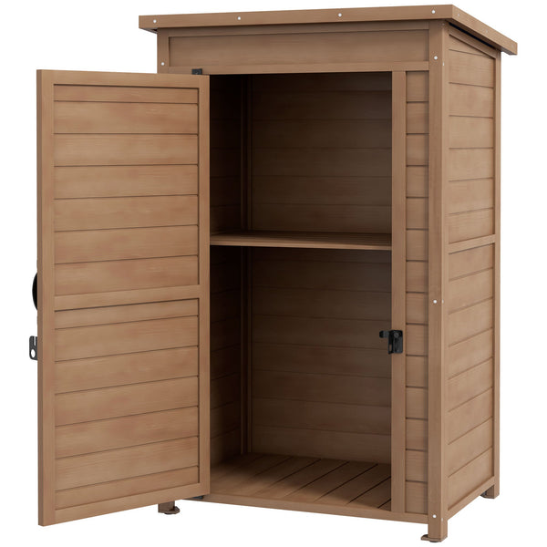 Armadio da Giardino con Ripiano 75x56x117cm in Legno Marrone prezzo