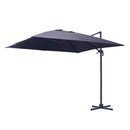 Ombrellone da Giardino Decentrato 3x3m in Alluminio Montana Nero