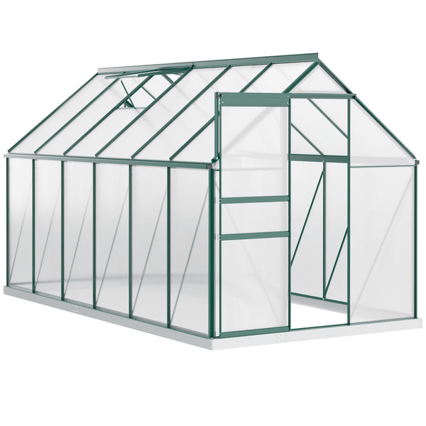 Gartengewächshaus 190 x 375 x 199 cm aus grünem Polycarbonat acquista
