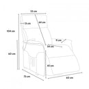 Poltrona Alzapersona Elettrica 1 Motore 60x73x104 cmin Similpelle Marrone Scuro