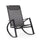 Poltrona a Dondolo da Giardino 60x107x95h cm in Acciaio e Textilene Ercolano Antracite