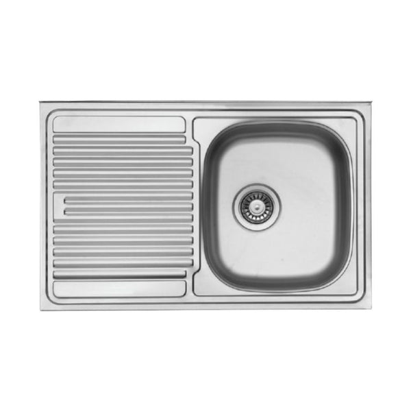 sconto Lavello appoggio 80x50 cm 1 vasca e gocciolatoio sinistro