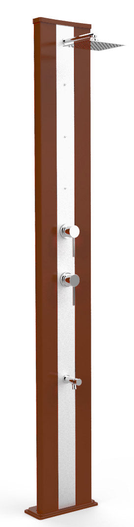 online Doccia Solare da Giardino 40L Miscelatore Nebulizzatore e Lavapiedi Arkema Dada S Fascia Inox Oro Van Gogh