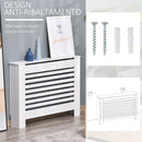 Copritermosifone in Legno MDF Bianco 112x19x81 cm 