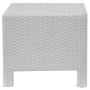 Tavolino da Giardino 45x45 cm in Wicker Vorghini Ravenna Bianco