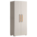 Armadio da Esterno 3 Ripiani 80x45x180H cm in Plastica Keter Groove Alto Sabbia/Beige