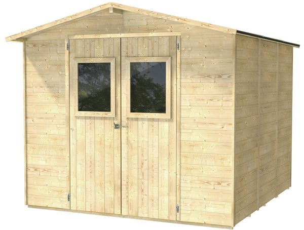 prezzo Werkzeugkasten aus Holz 238 x 207 x 214 cm mit 2 Türen und Fenstern Ecla