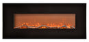Camino Elettrico da Parete Effetto Fiamma 1500W Nora Nero