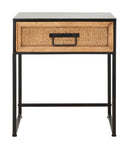 Comodino 1 Cassetto 45x40x51,5 cm in Metallo e Legno