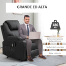 Poltrona Alzapersona 88x92x106 cm in Similpelle Nero