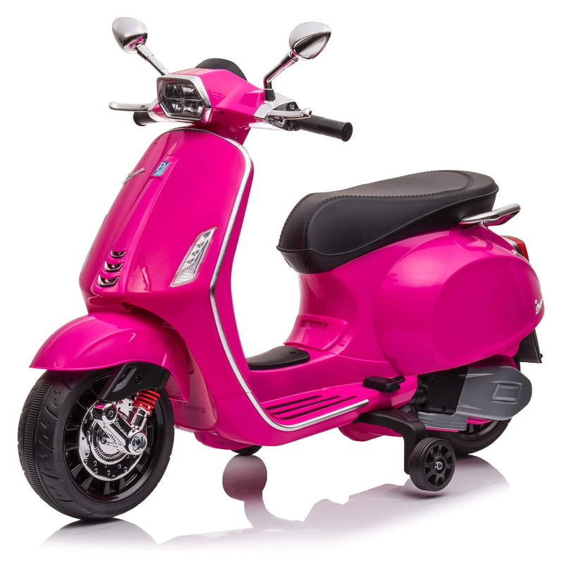 Scooter Elettrico per Bambini Licenza Ufficiale Piaggio Vespa 12V 4,5Ah Rosa       