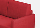Divano Angolare 6 Posti 281x221x85 cm Karay in Tessuto Rosso