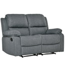Divano 2 Posti 141,5x95x94,5 cm in Tessuto Grigio
