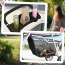 Passeggino per Cani 77x44x102 cm Pieghevole con Portabicchieri e Cestino Grigio      