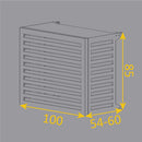 Copri Condizionatore 100x85x60 cm in Alluminio Curve M Antracite
