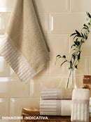 Set Spugna 4 Pezzi Asciugamani Viso + Ospite con Balza Garrini Jennifer Menta