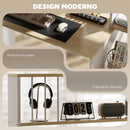 Scrivania per Computer Moderna 113x45x138.5 cm con Libreria e Porta CPU Rovere  