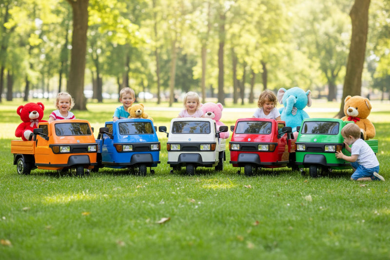 Macchina Elettrica per Bambini Licenza Piaggio Apecar 12V Bianco