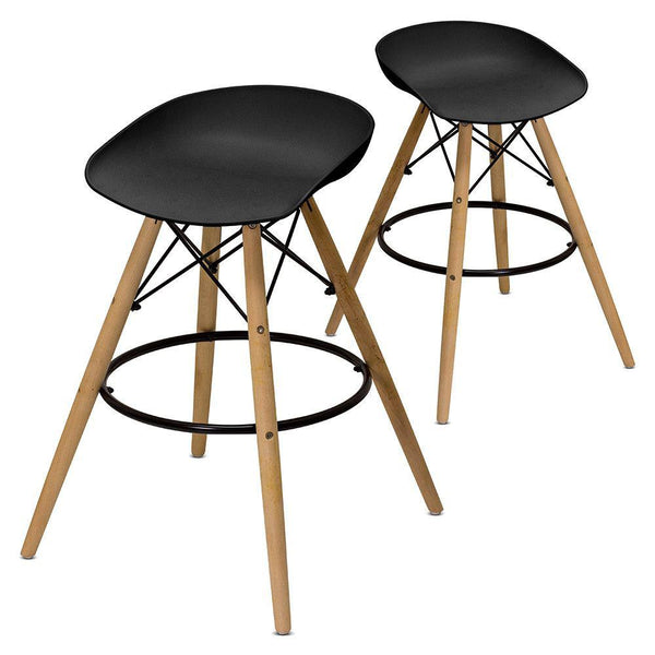 2er Set Küchenhocker 43x42x77 cm mit Alfred Neri Holzbeinen sconto