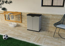 Armadio da Esterno 68x40x85 cm 2 Ante 2 Ripiani in Resina Grigio    